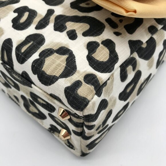 Leslie Dasch Dress For Cocktails Cotton Leopard The Worth Handbag - Picture 7 of 11
